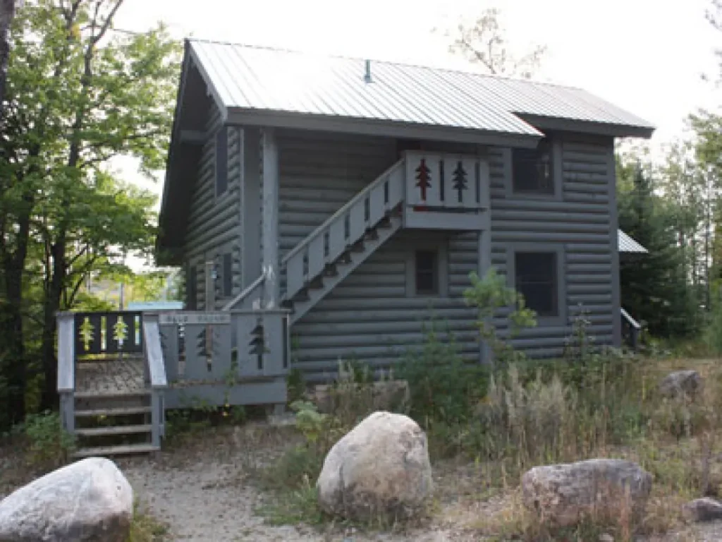A view of the Bald Eagle Cabin. It was one of the first five cabins built.
