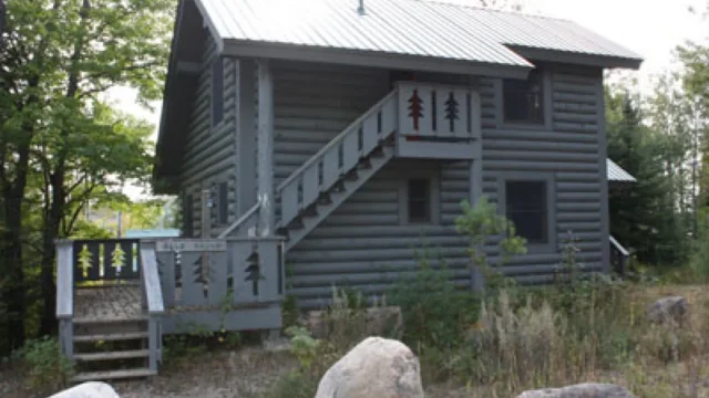 A view of the Bald Eagle Cabin. It was one of the first five cabins built.
