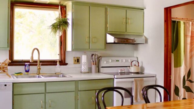 The kitchen area of the Ely Camp Haus.