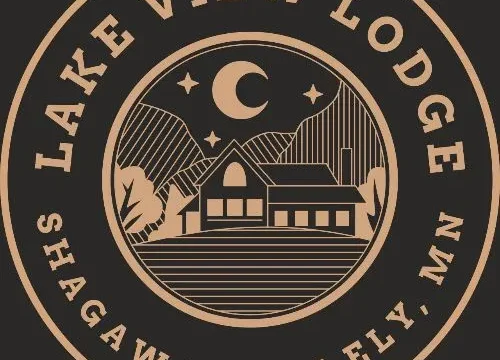 The Logo for the Lake View Lodge.